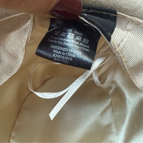 Olive & Pique Owen Pencil Brim Wool Felt Rancher Hat in Cream/Beige main image 4